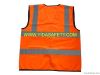 High visibility traffic reflective safety vest roadway