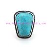 tribal design turquoise alloy ring