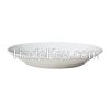 white porcelain ceramic soup plate, deep plate