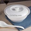 soup tureen, soup pot, bone china, new bone, white porcelain, ceramic, wholesale, hotel, restaurant