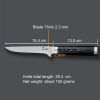 440C steel damascus boning knife with micarta handle