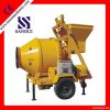 portable concrete mixer with hopper