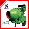 portable concrete mixer with hopper