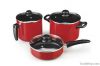 12pcs aluminum non-stick pan pot set/stainless steel cookware sets