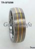 Tungsten Ring with gold