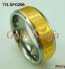 Tungsten Ring with gold