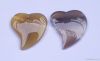 Gray Agate Heart Shape...