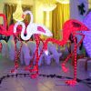 100% handmade led 3D sculpture flamingo zoo park decoration