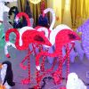 100% handmade led 3D sculpture flamingo zoo park decoration