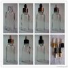 Clear  Glass Bottles  With Bulb Glass Dropper With Aluminum Collar