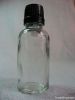 Clear  Glass Bottles  With Bulb Glass Dropper With Aluminum Collar
