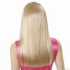 blonde silky straight ...