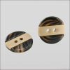 Fashion plastic metal combination button