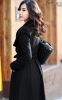 Fashion Vogue Single Breasted Woolen Coat Black