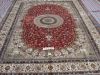 100% handmade pure silk persian design carpet, rug