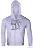 Grey Fleece Zipper Hood