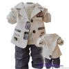 4sets Baby Suit, Baby costume, Baby shirt+ pant +coat, Baby clothes Ba