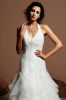 Halter Neckline Ruffled Organza Mermaid Wedding Dresses