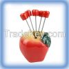 Resin craft fruit fork with resin handle 