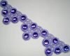 13mm Round Purple Acrylic Stone Sequin Beaded Trim