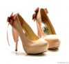 2012 new type silk fabrics bowknots high heel pumps Z0009 golden