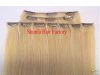 Clip-in human hair weft