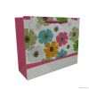 Silver stamping flowery paper shopping bag