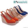 2012 new straw woven wedge heel surrounded shallow mouth sandals