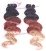 Two tone ombre hair weft extensions brazilian virgin hair 