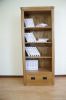 solid oak bookcase with drawer