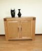 2 door solid oak sideboard, dresser, cabinet