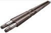 Conical twin screw and barrel for extruders