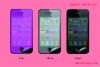 Black white pink privacy screen protector for mobile phone