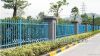 galvanized steel fence...