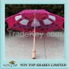 19cm China wooden embroidery cotton parasol