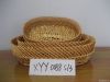 3 pcs oval wicker willow tray