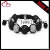 2012 latest Fashion shamballa bracelet with rhinestone