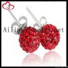 2012 fashion shamballa beads earring, disco ball earring