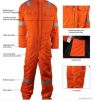 Fireproof winter coverall with teflon finished