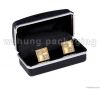 Black metal cufflink box