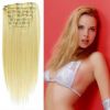 clip in remy human hai...