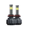 Six sided COB LED car headlights with 360 degree rotating adjustable headlights
