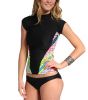 High Quality UV50+ Women's Aura Cap Sleeve Rashguard