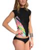 High Quality UV50+ Women's Aura Cap Sleeve Rashguard