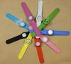 fashionable and colorful silicone slap watch