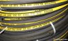 Steel wire reinforced, rubber covered hydraulic hose