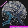 Volleyball Hotfix Rhinestone Transfer Design