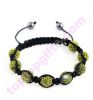 Clay rhinestone Shamballa bracelet