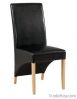 Leather Dining Chair with Solid Wood Leg with KD Flat Packing