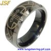 Golden Mens Tungsten Wedding Ring